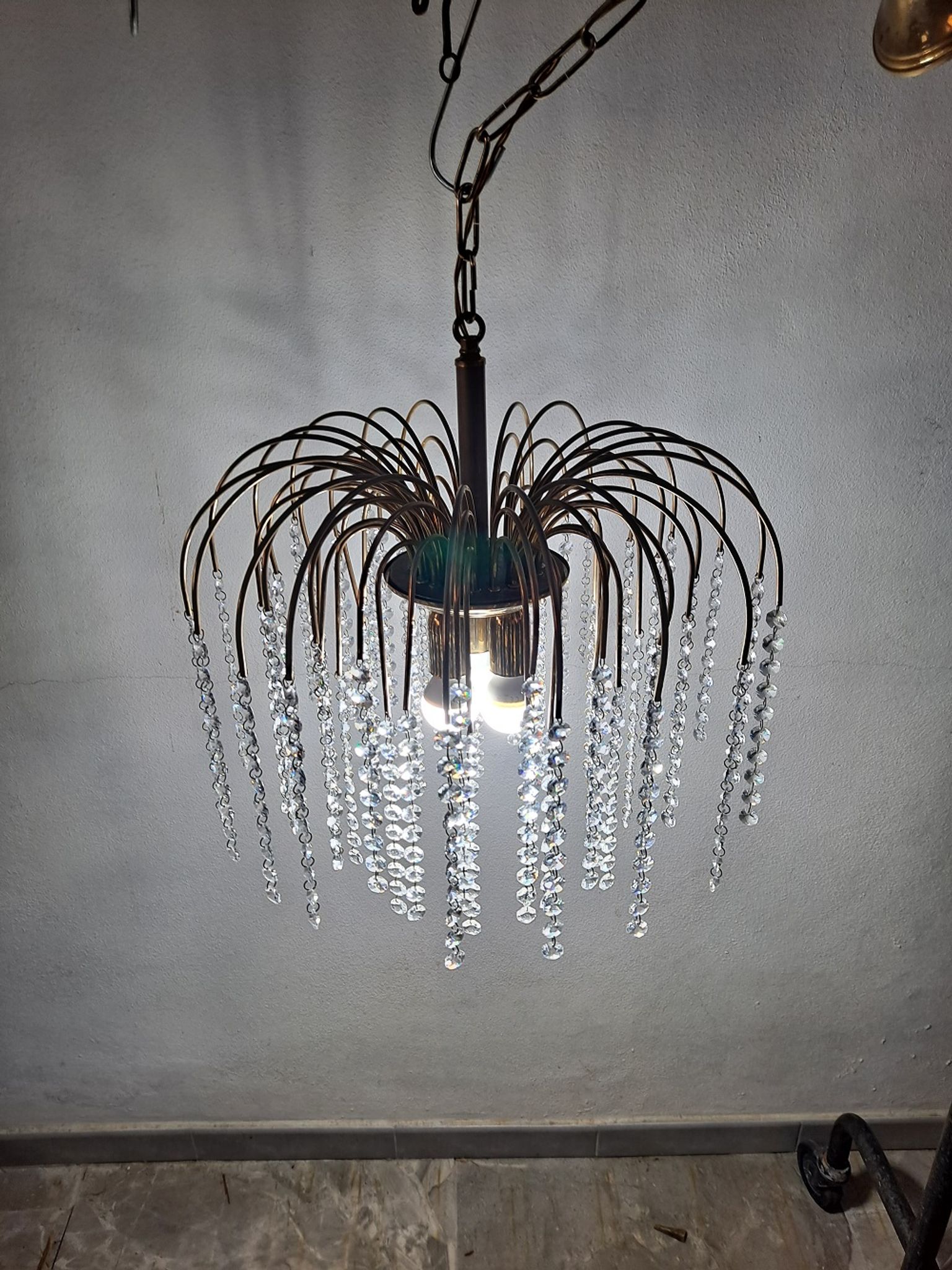Vintage Italian Waterfall Chandelier