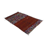 Kilim Tellisse red wool flat carpet 145 x 270 cm