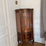 Louis XV display case with wood veneer