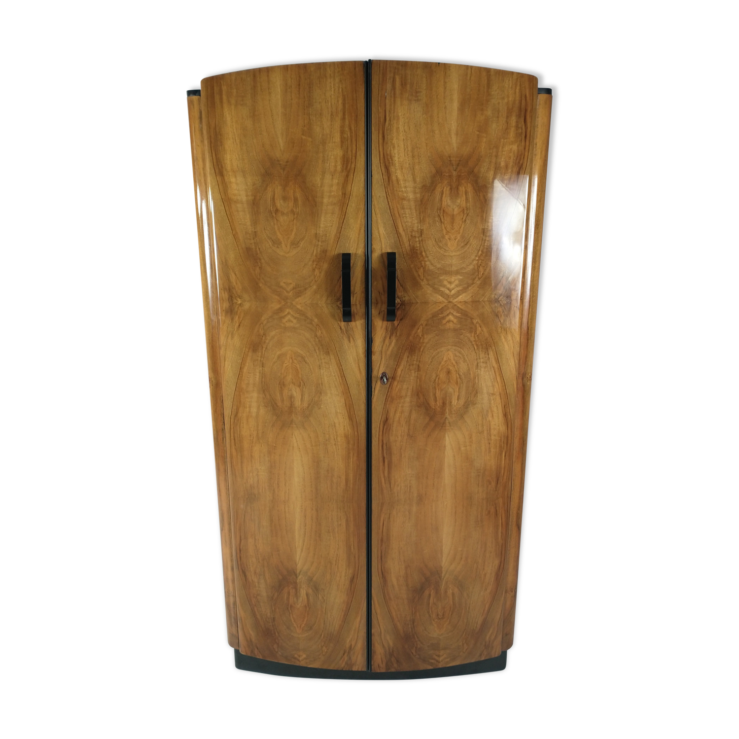 Art Deco Walnut Wardrobe by Jindřich Halabala for UP Závody, 1950s