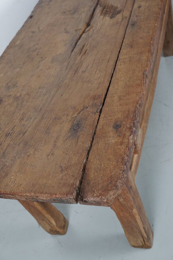 Table d'Appoint / Console Antique de Ferme Rustique Espagnole en Châtaignier, 18ème Siècle