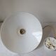 Suspension conique en opaline blanche