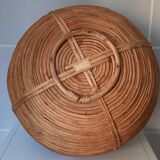 Rattan and brass basket