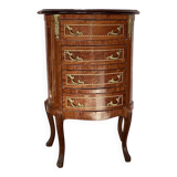 Curved Louis XV style chest of drawers with four drawers – 20th century.
