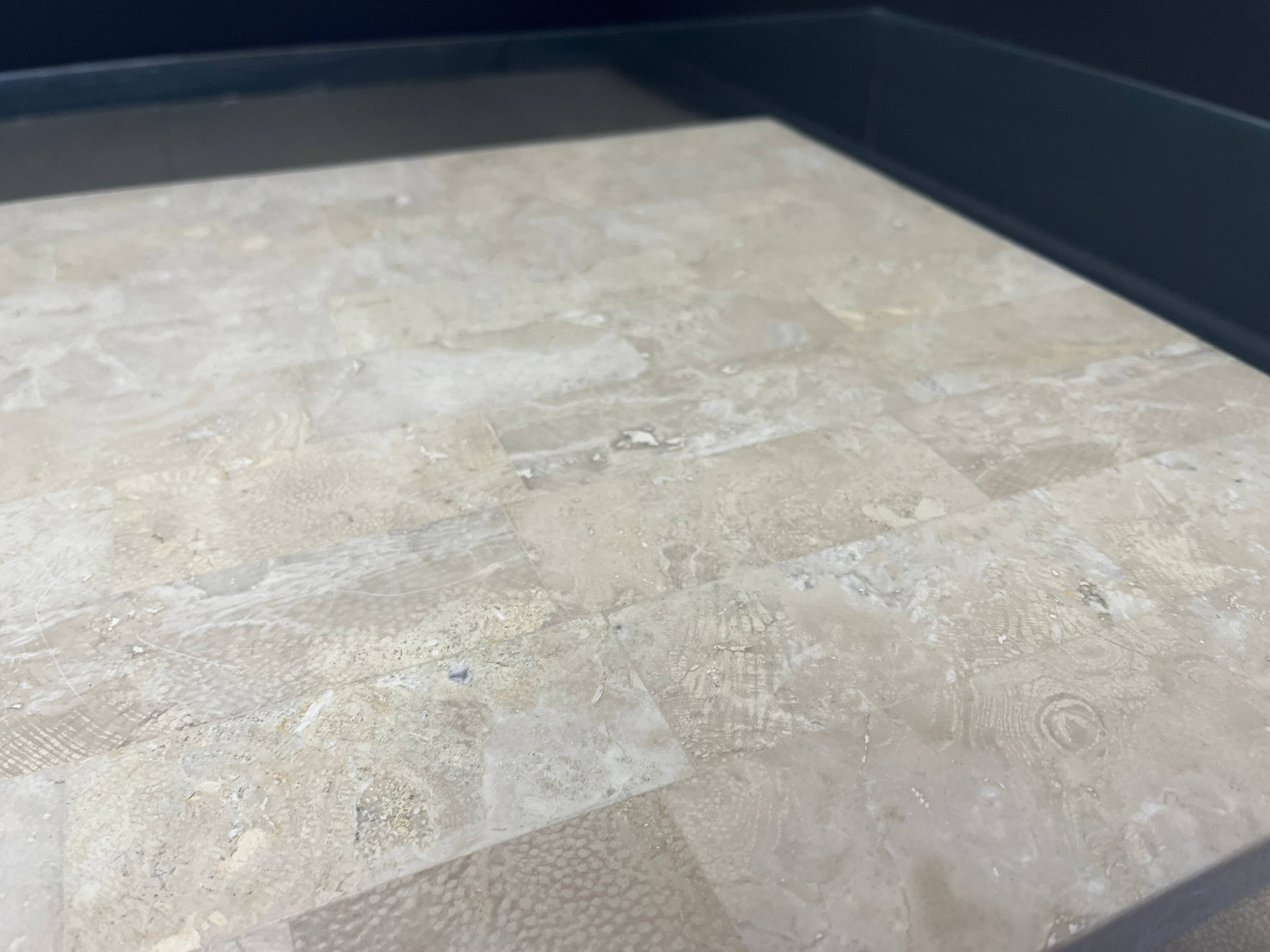 Tesselated column coffee table by Maitland Smith, 1970s