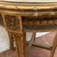 Louis XV style pedestal table in wood and gilded stucco 20th century