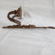 Patinated bronze wall lamp in louis XVI ribbon style
