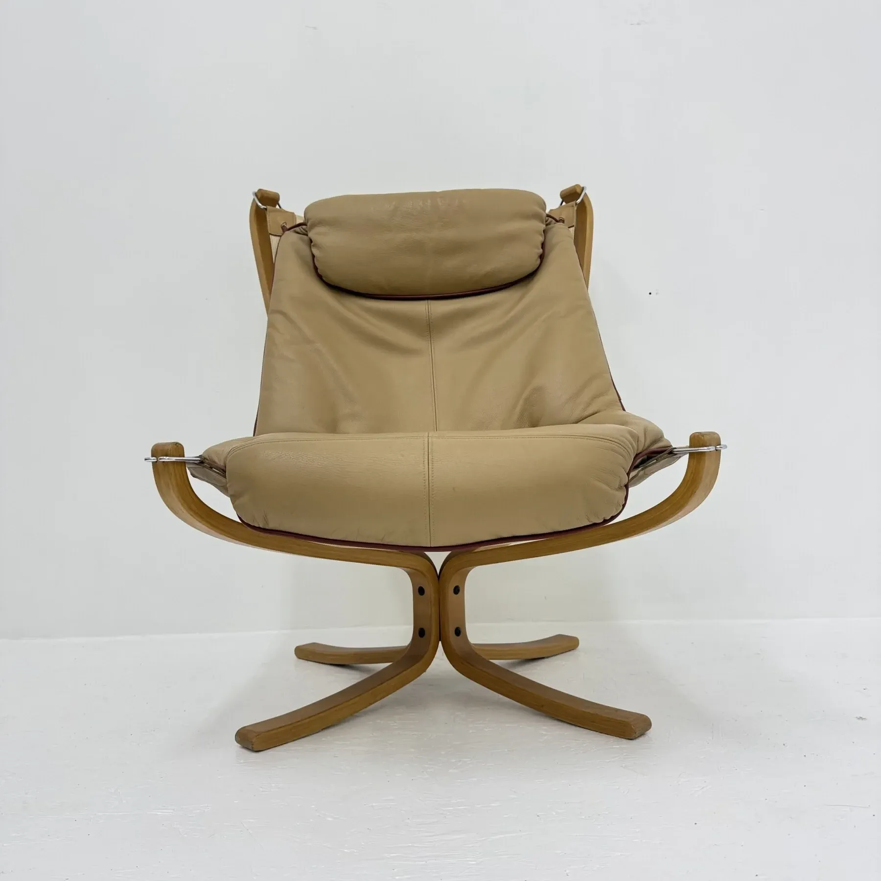 Falcon leather lounge chair by Sigurd Ressel for Vatne Møbler, 1970s