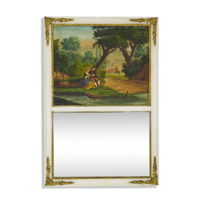 Grand miroir Trumeau style Louis XVI 2ème moitié du XIXème siècle