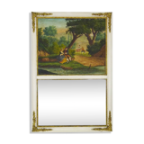 Large Louis XVI style trumeau mirror, 2nd half of the 19th century