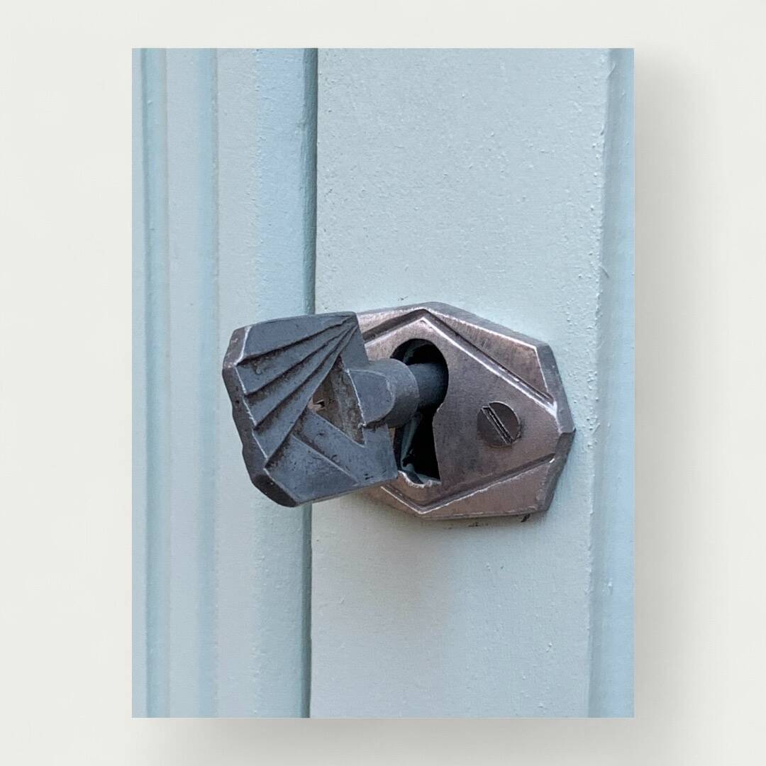 Antique celadon glass Parisian wardrobe H162