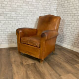 Club armchair in leather 1930