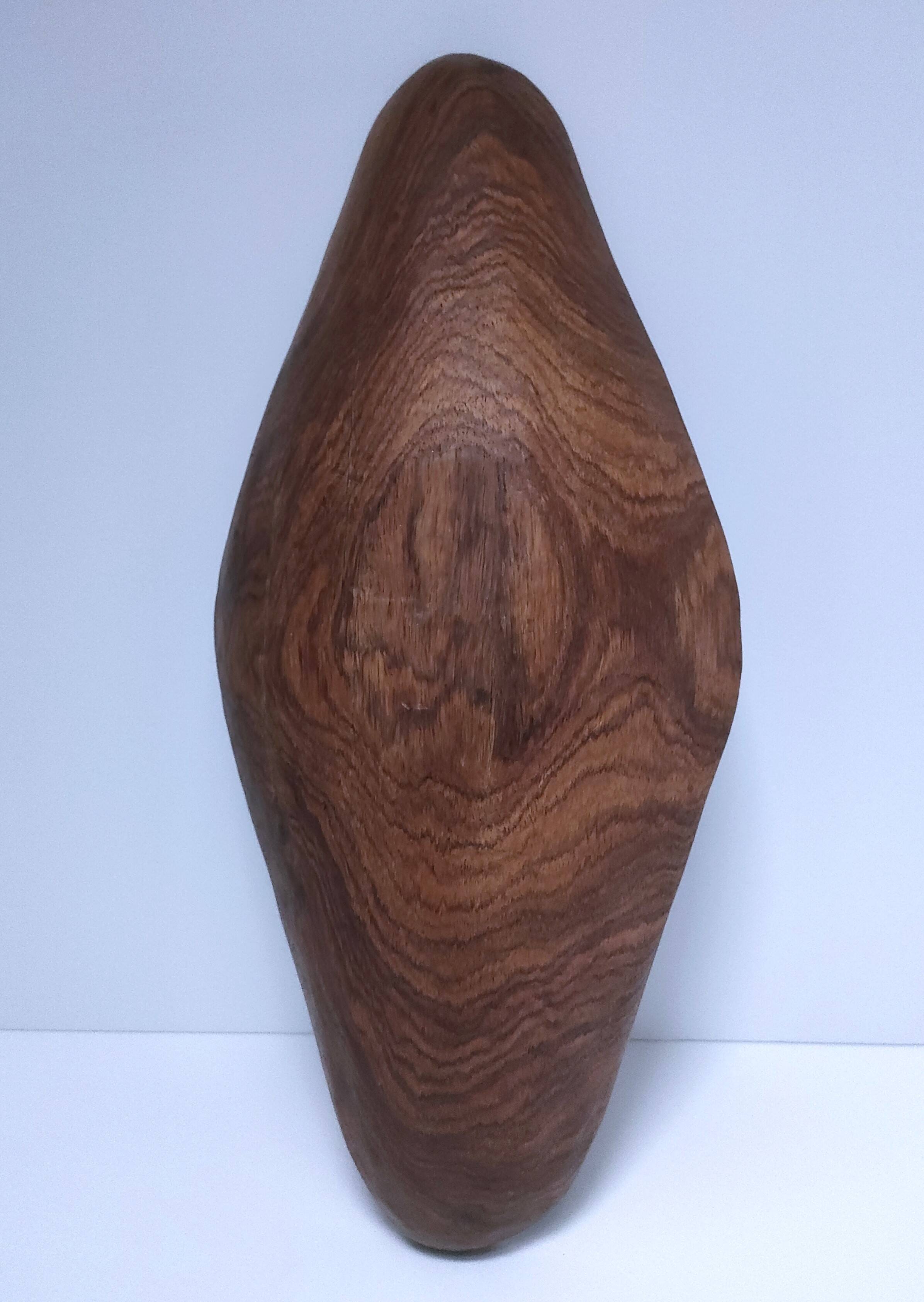 Oblong cut solid wood carved monoxyl
