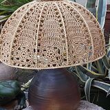Signed 70s sandstone lamp