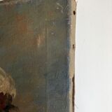 Oil on canvas ancient Bouquet of flowers