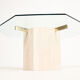Table basse en travertin 1970s Italie, Artedi