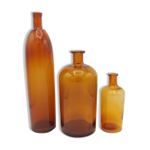 Lot de 3 flacons bruns