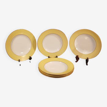 6 Limoges porcelain soup plates