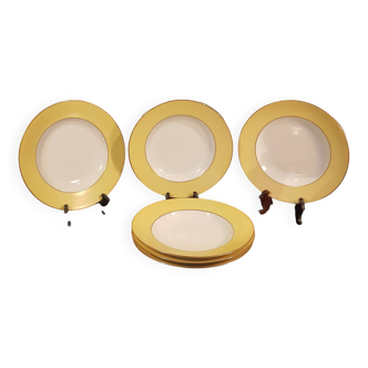 6 Limoges porcelain soup plates