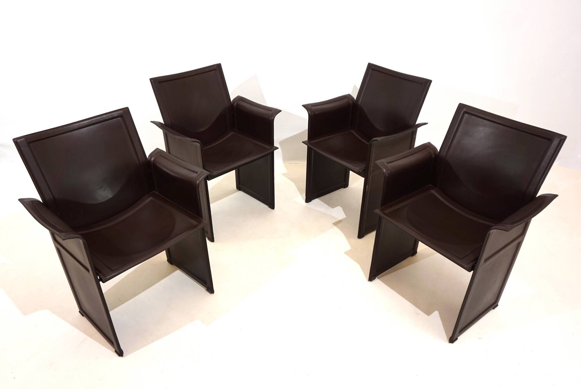 Set of 4 Matteo Grassi Korium dining/conference chairs by Tito Agnoli