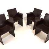Set of 4 Matteo Grassi Korium dining/conference chairs by Tito Agnoli