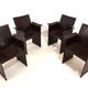 Set of 4 Matteo Grassi Korium dining/conference chairs by Tito Agnoli