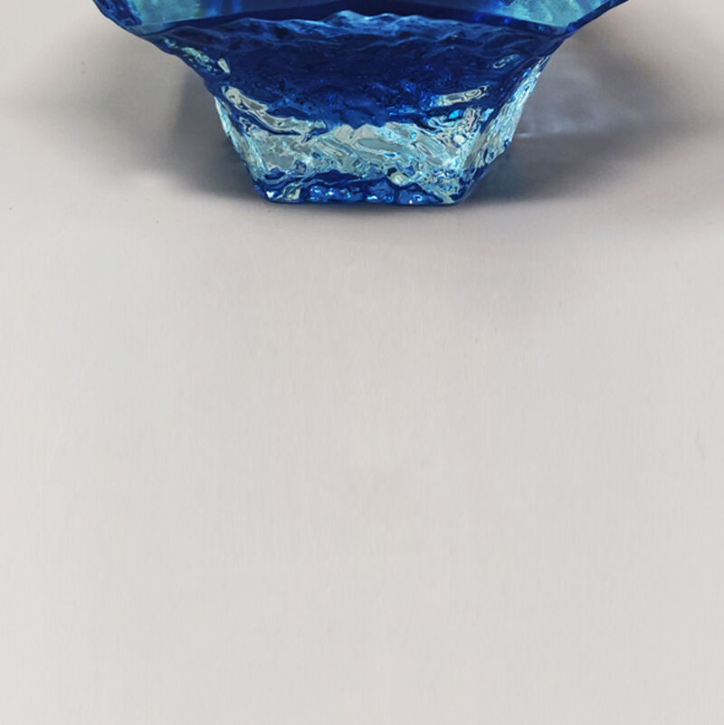 1960s blue ashtray or vide poche by Flavio Poli