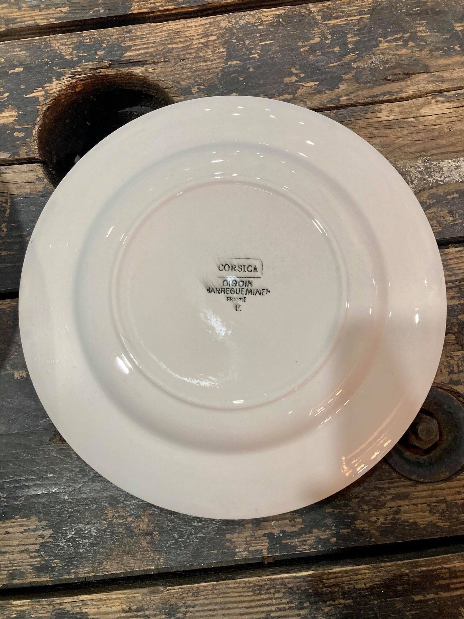 Lot of 11 plates Digoin Sarreguemines model Corsica blue
