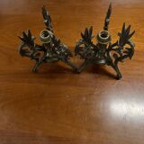 Pair of bronze candlesticks