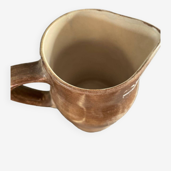 Pitcher and two Longchamp stoneware cups