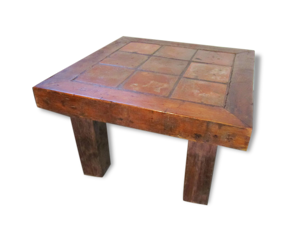 Rustic coffee table terracotta