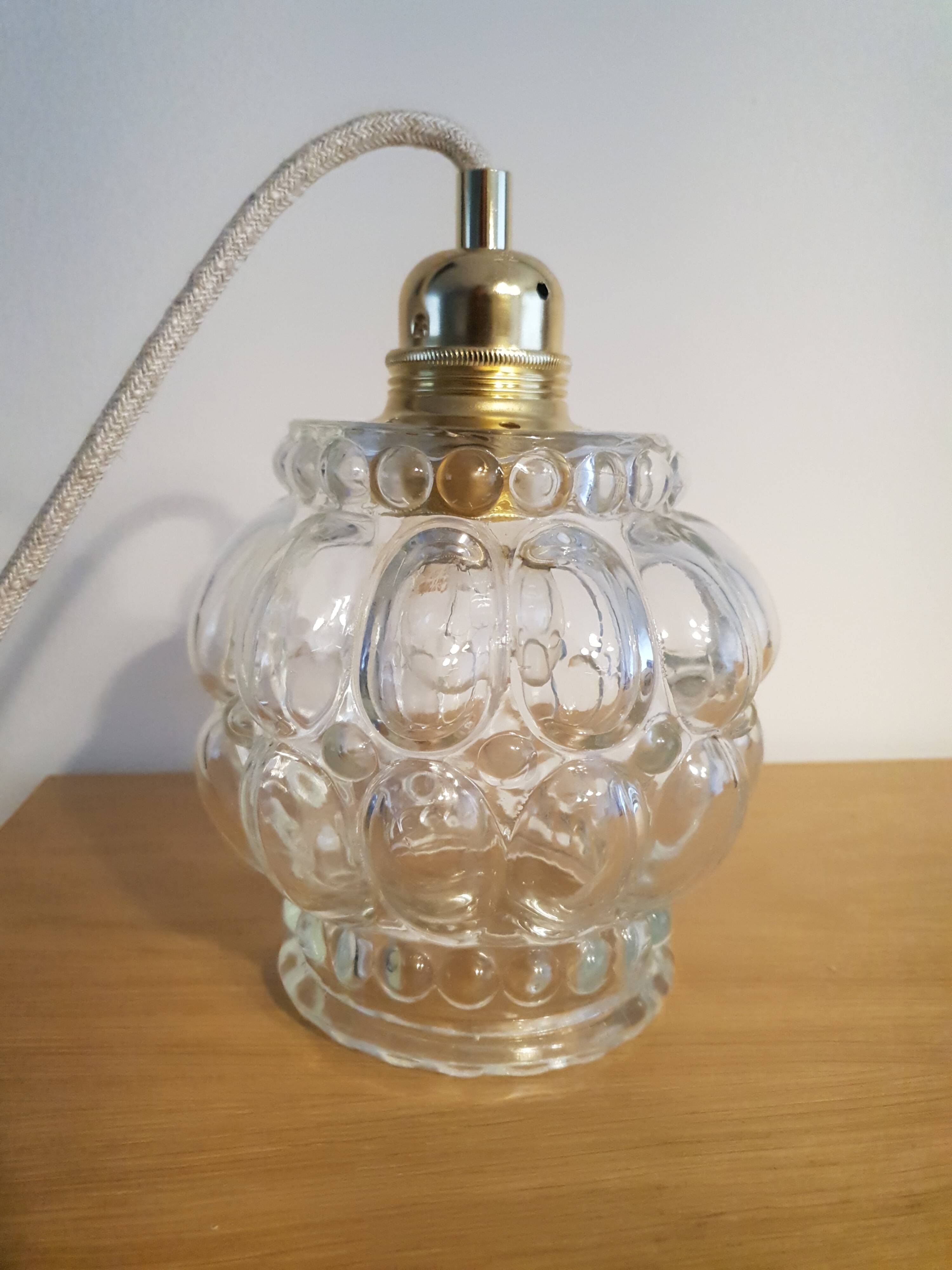 Walking lamp, vintage Helena Tynell style bedside table lamp - bubbles 1960 1970