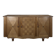 Art Deco oak enfilade with checkerboard marquetry, three doors, 1940s.