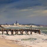 Table: Oil on canvas Escapade at Saint Adresse