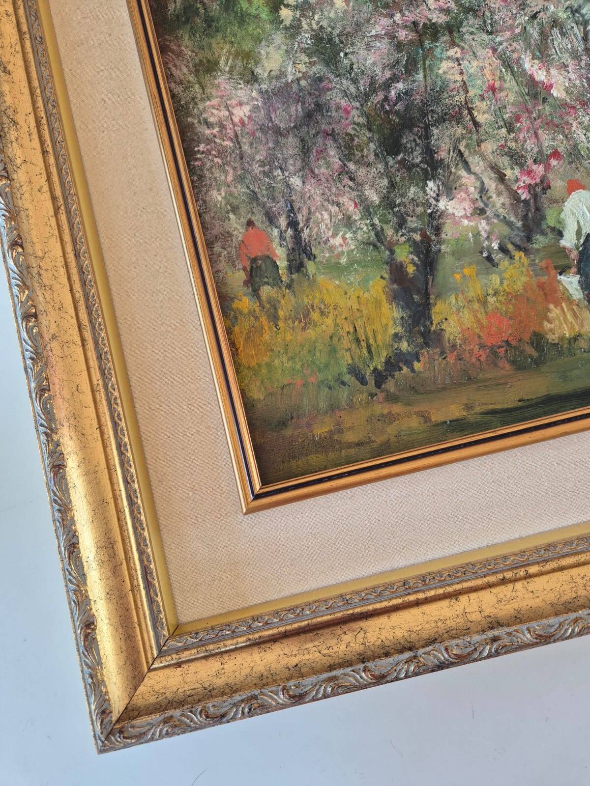 Tableau Huile sur Bois "Primavera" par Guido Bertuzzi - École Milanaise (19