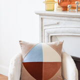 Coussin en velours coloré