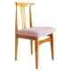 Boucle chair in pink, mid-century modernist, designed by M. Zielinski, Europe, 1960s.