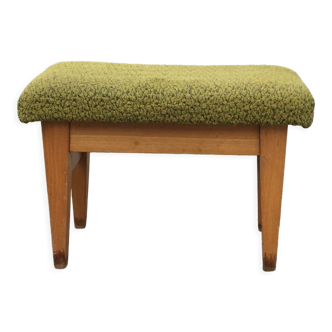 Vintage stool footstool wood 70s czechoslovakia