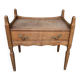 Vintage Oak Bedside Table with Brass Handle by Henning Kjærnulf, 1950s