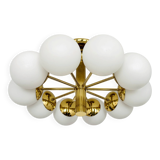 1 of 2 Brass Sputnik Flush Lamps by Kaiser Leuchten