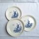 Assiettes plates moulin bleu vintage