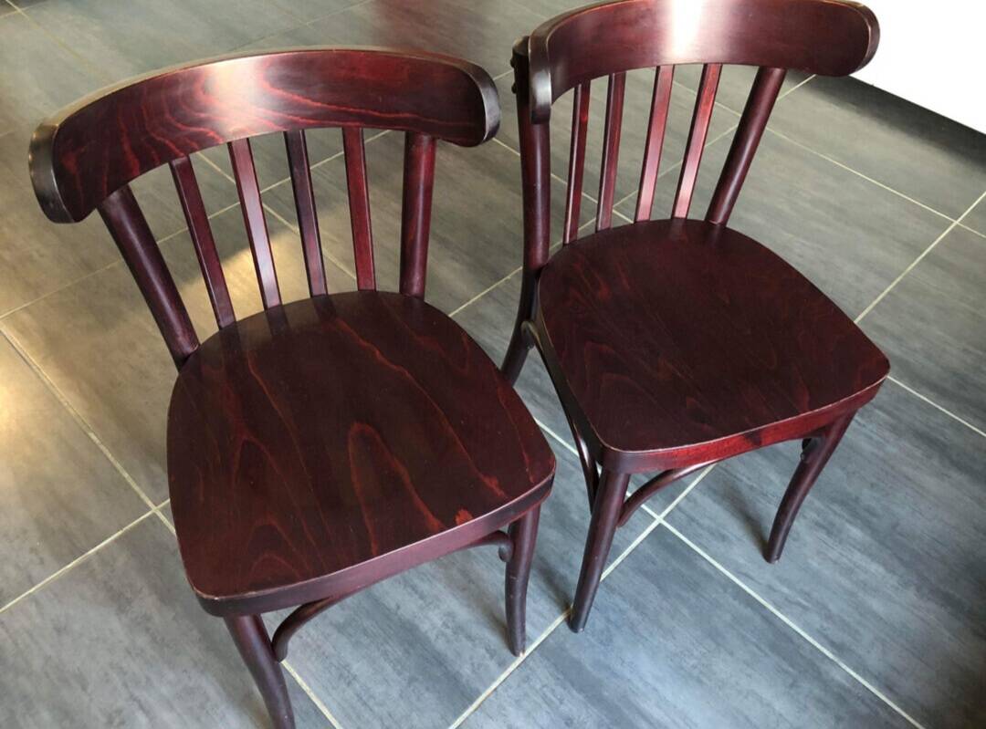 Pair of vintage bistro chairs
