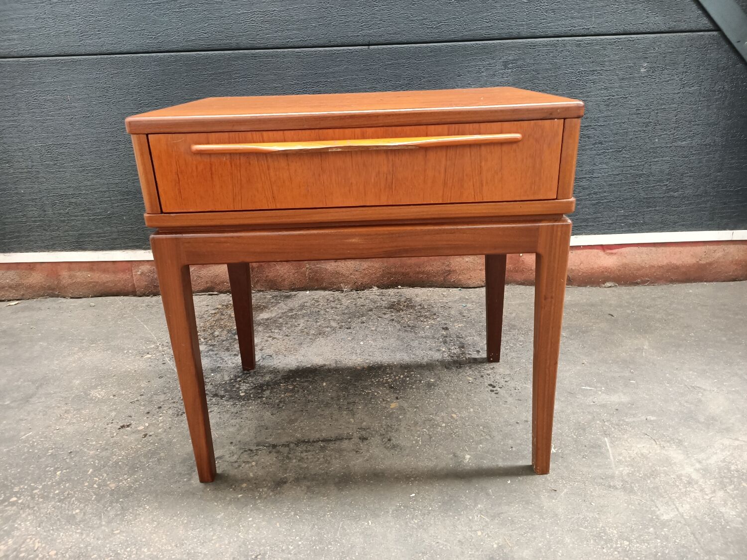 Scandinavian teak bedside table