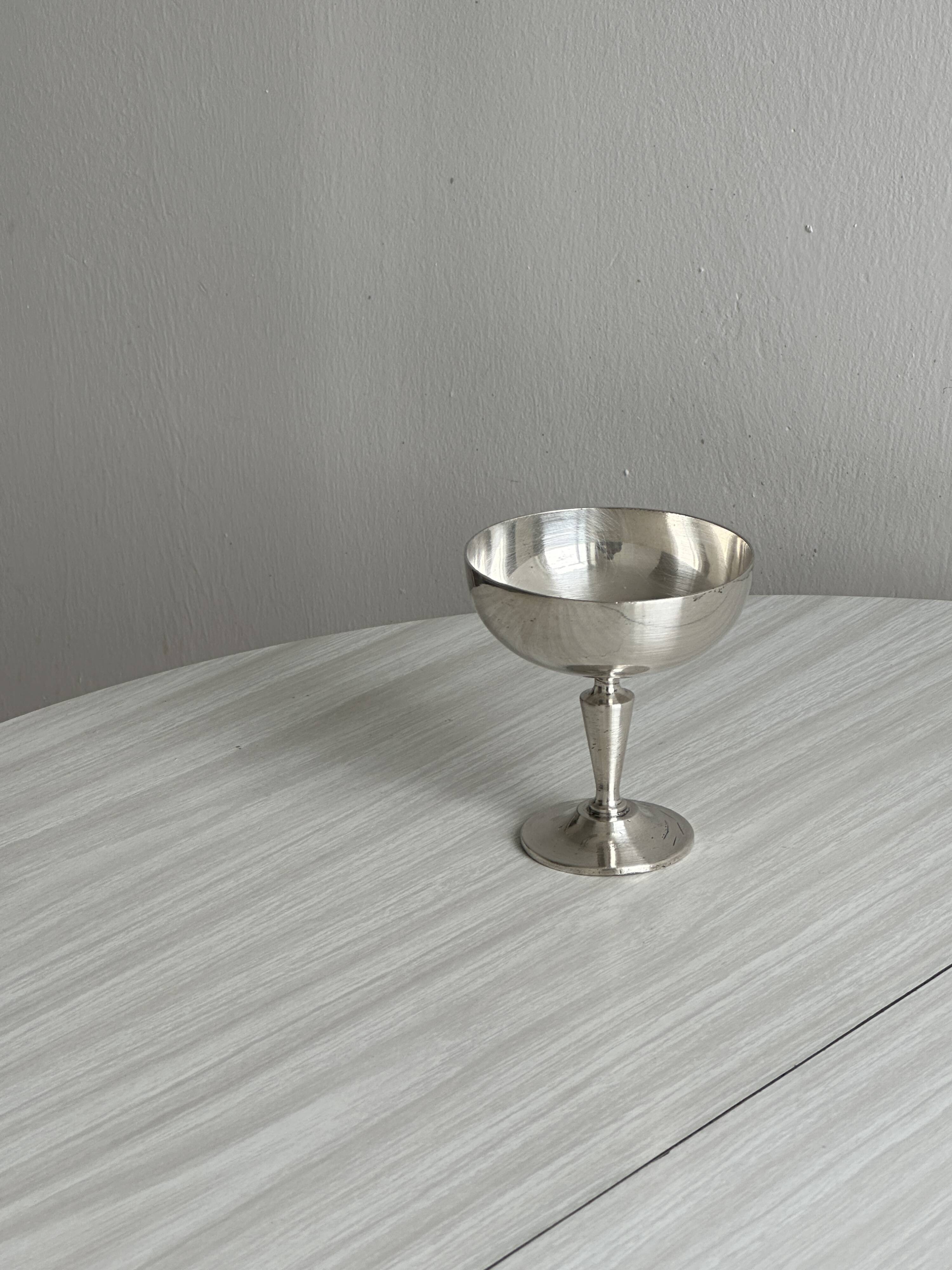 Vintage silver metal cup