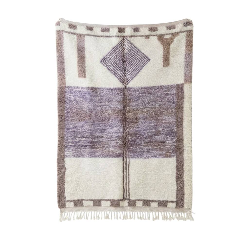 Berber wool rug in violet 200x300 cm
