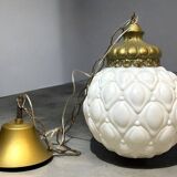 Regency style white glass hanging lamp