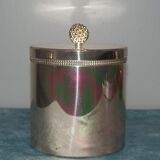 Silver metal cookie tin