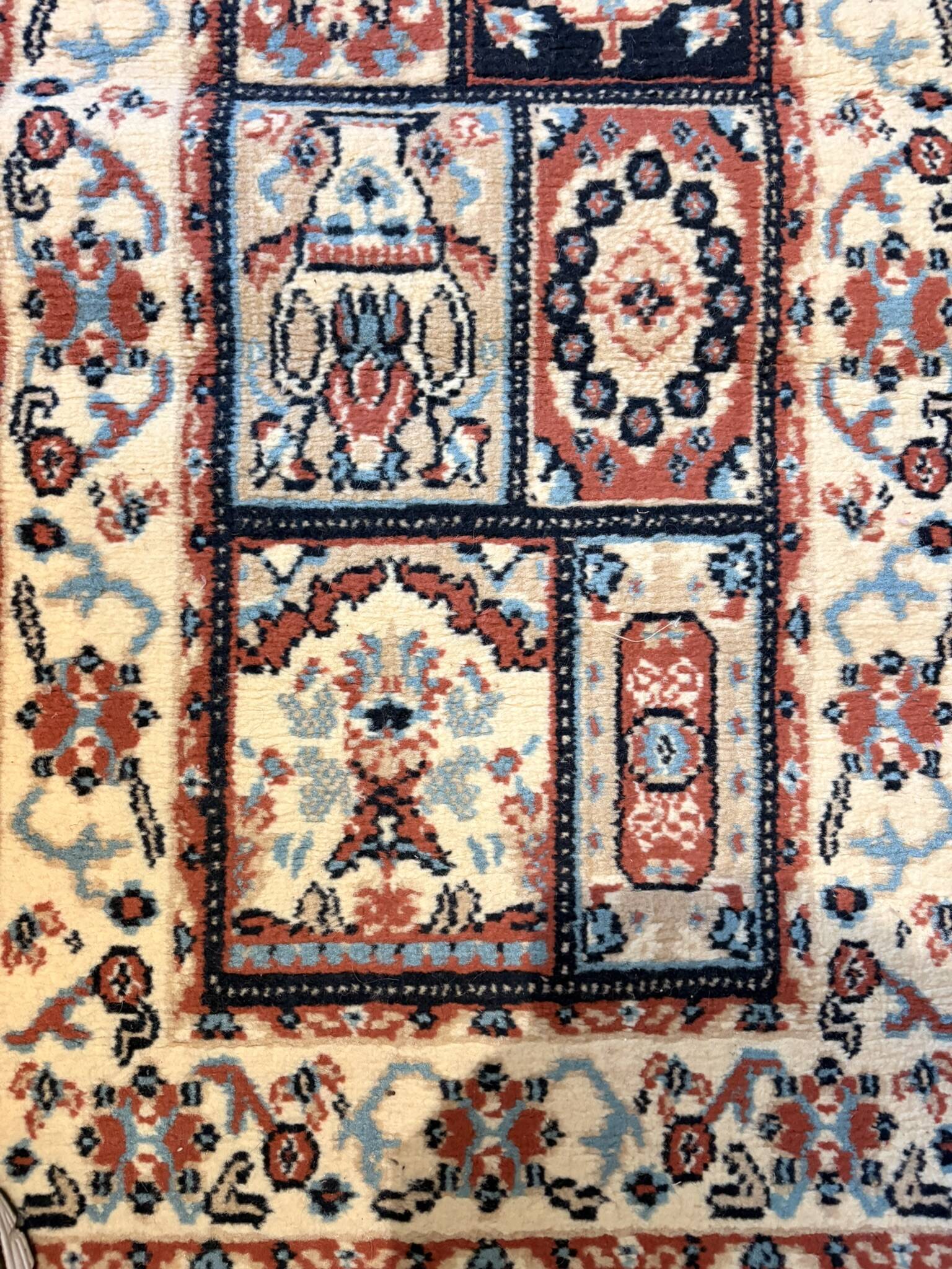 Pair of 2x Wool Ghom Oriental Berber Moroccan Rugs 100x60