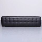 Ligne Roset Malhoun 3-seater sofa in aubergine leather