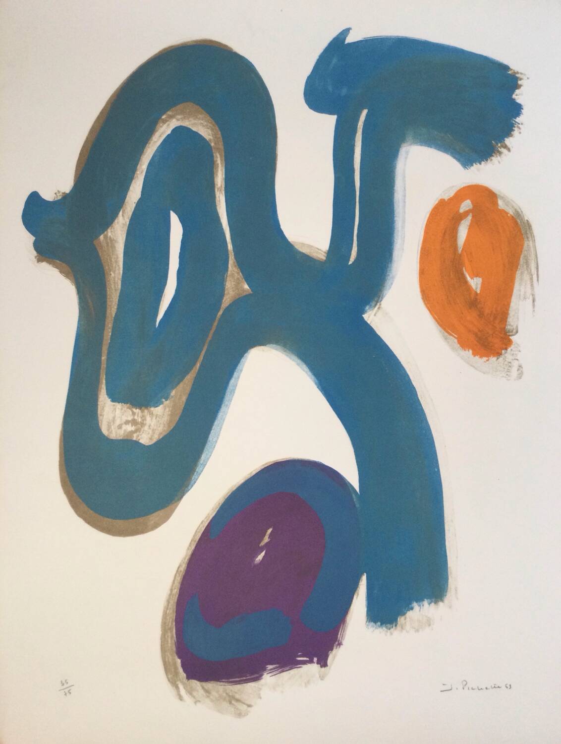 Lithographie originale signée de james pichette ( 1920-1996)